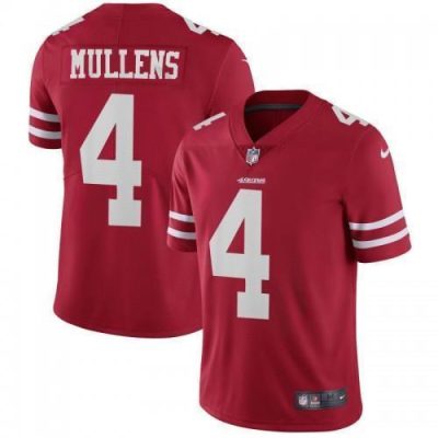 Nike San Francisco 49ers #4 Nick Mullens Red Team Color Stitched NFL Vapor Untouchable Limited Jersey