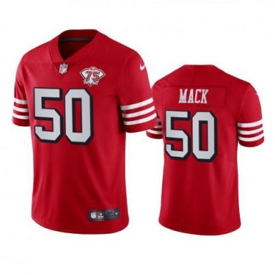 Nike San Francisco 49ers #50 Alex Mack Red Rush 75th Anniversary Stitched NFL Vapor Untouchable Limited Jersey
