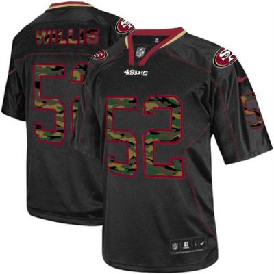 Nike San Francisco 49ers #52 Patrick Willis Black Stitched NFL Elite Camo Fashion Jersey