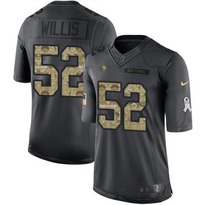 Nike San Francisco 49ers #52 Patrick Willis Black Stitched NFL Limited 2016 Salute to Service Jersey