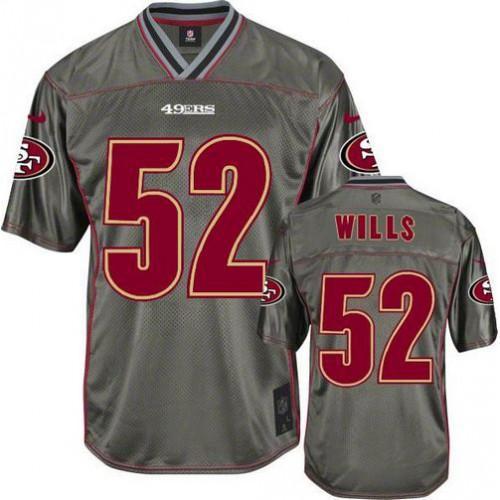 Nike San Francisco 49ers #52 Patrick Willis Grey Stitched NFL Elite Vapor Jersey