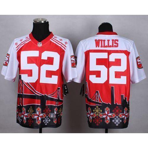 Nike San Francisco 49ers #52 Patrick Willis Red Stitched NFL Elite Noble Fashion Jersey