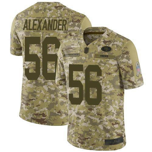 Nike San Francisco 49ers #56 Kwon Alexander Camo Stitched NFL Limited 2018 Salute To Service Jersey