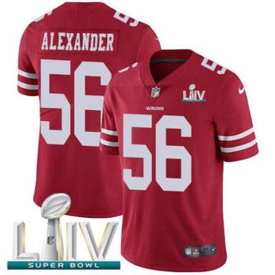 Nike San Francisco 49ers #56 Kwon Alexander Red Super Bowl LIV 2020 Team Color Stitched NFL Vapor Untouchable Limited Jersey