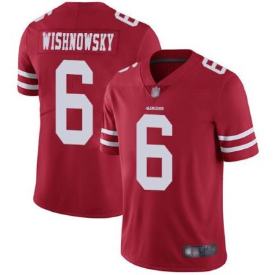Nike San Francisco 49ers #6 Mitch Wishnowsky Red Team Color Stitched NFL Vapor Untouchable Limited Jersey