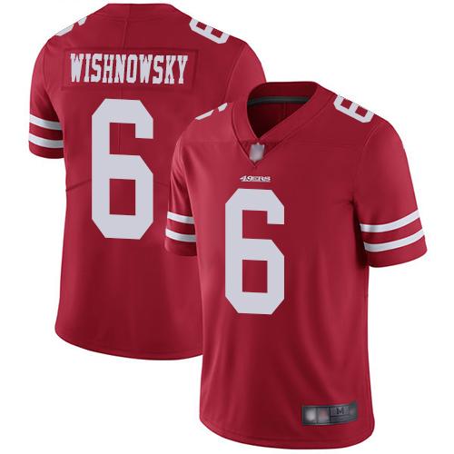 Nike San Francisco 49ers #6 Mitch Wishnowsky Red Team Color Stitched NFL Vapor Untouchable Limited Jersey