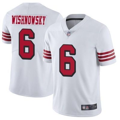 Nike San Francisco 49ers #6 Mitch Wishnowsky White Rush Stitched NFL Vapor Untouchable Limited Jersey