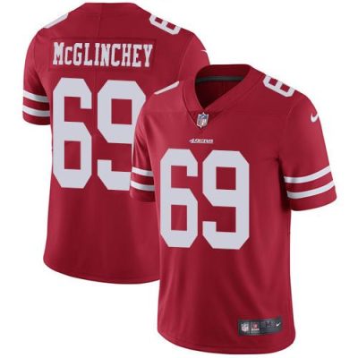 Nike San Francisco 49ers #69 Mike McGlinchey Red Team Color Stitched NFL Vapor Untouchable Limited Jersey