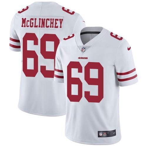 Nike San Francisco 49ers #69 Mike McGlinchey White Stitched NFL Vapor Untouchable Limited Jersey