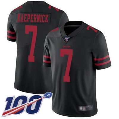 Nike San Francisco 49ers #7 Colin Kaepernick Black Alternate Stitched NFL 100th Season Vapor Limited Jersey