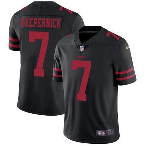 Nike San Francisco 49ers #7 Colin Kaepernick Black Alternate Stitched NFL Vapor Untouchable Limited Jersey