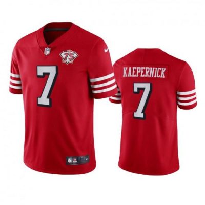 Nike San Francisco 49ers #7 Colin Kaepernick Red Rush 75th Anniversary Stitched NFL Vapor Untouchable Limited Jersey