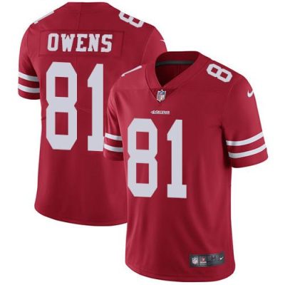 Nike San Francisco 49ers #81 Terrell Owens Red Team Color Stitched NFL Vapor Untouchable Limited Jersey