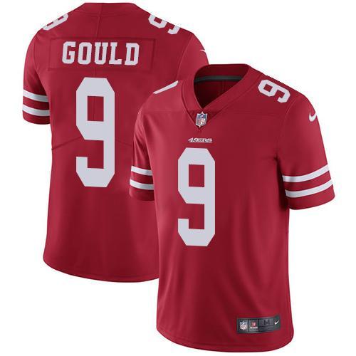 Nike San Francisco 49ers #9 Robbie Gould Red Team Color Stitched NFL Vapor Untouchable Limited Jersey