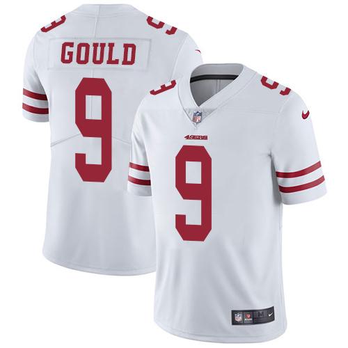 Nike San Francisco 49ers #9 Robbie Gould White Stitched NFL Vapor Untouchable Limited Jersey