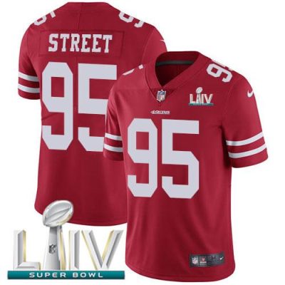Nike San Francisco 49ers #95 Kentavius Street Red Super Bowl LIV 2020 Team Color Stitched NFL Vapor Untouchable Limited Jersey