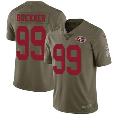 Nike San Francisco 49ers #99 DeForest Buckner Olive Stitched NFL Limited 2017 Salute to Service Jersey