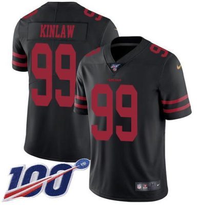 Nike San Francisco 49ers #99 Javon Kinlaw Black Alternate Stitched NFL 100th Season Vapor Untouchable Limited Jersey