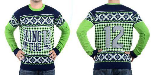Nike Seahawks #12 Fan Ugly Sweater