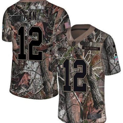 Nike Seahawks #12 Fan Camo Stitched NFL Limited Rush Realtree Jersey