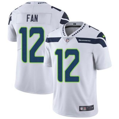 Nike Seahawks #12 Fan White Stitched NFL Vapor Untouchable Limited Jersey