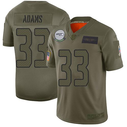 Nike Seahawks #33 Jamal Adams Camo Stitched NFL Limited 2019 Salute To Service Jersey