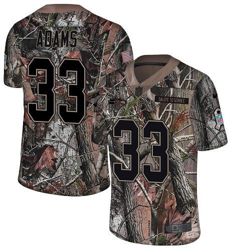 Nike Seahawks #33 Jamal Adams Camo Stitched NFL Limited Rush Realtree Jersey