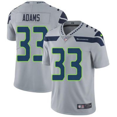 Nike Seahawks #33 Jamal Adams Grey Alternate Stitched NFL Vapor Untouchable Limited Jersey