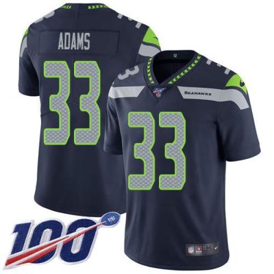 Nike Seahawks #33 Jamal Adams Steel Blue Team Color Stitched NFL 100th Season Vapor Untouchable Limited Jersey