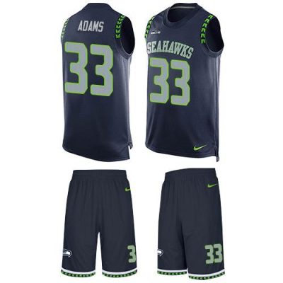 Nike Seahawks #33 Jamal Adams Steel Blue Team Color Stitched NFL Limited Tank Top Suit Jersey