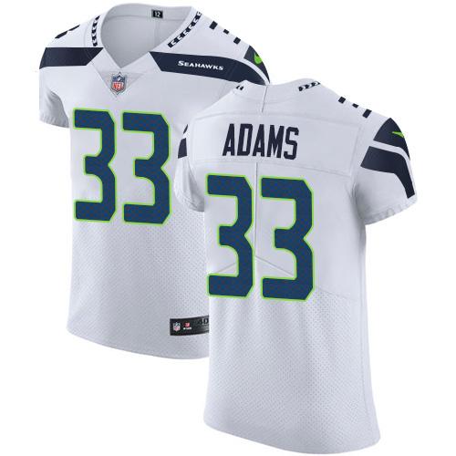 Nike Seahawks #33 Jamal Adams White Stitched NFL New Elite Jersey