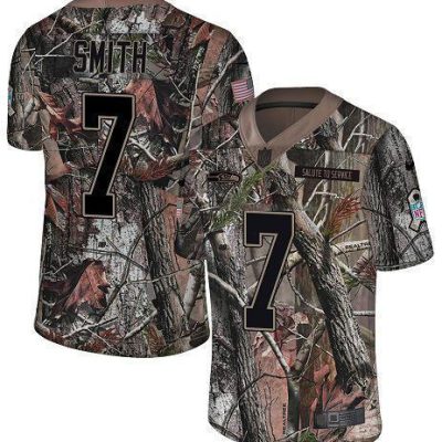 Nike Seahawks #7 Geno Smith Camo Stitched NFL Limited Rush Realtree Jersey