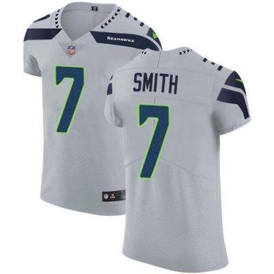 Nike Seahawks #7 Geno Smith Grey Alternate Stitched NFL New Elite Jersey