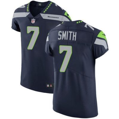 Nike Seahawks #7 Geno Smith Steel Blue Team Color Stitched NFL Vapor Untouchable Elite Jersey