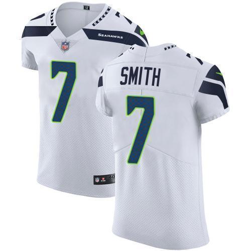 Nike Seahawks #7 Geno Smith White Stitched NFL New Elite Jersey