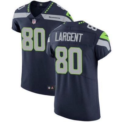 Nike Seahawks #80 Steve Largent Steel Blue Team Color Stitched NFL Vapor Untouchable Elite Jersey