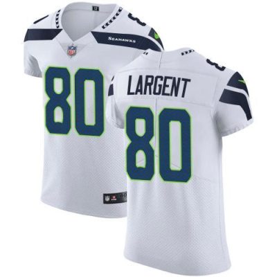 Nike Seahawks #80 Steve Largent White Stitched NFL Vapor Untouchable Elite Jersey