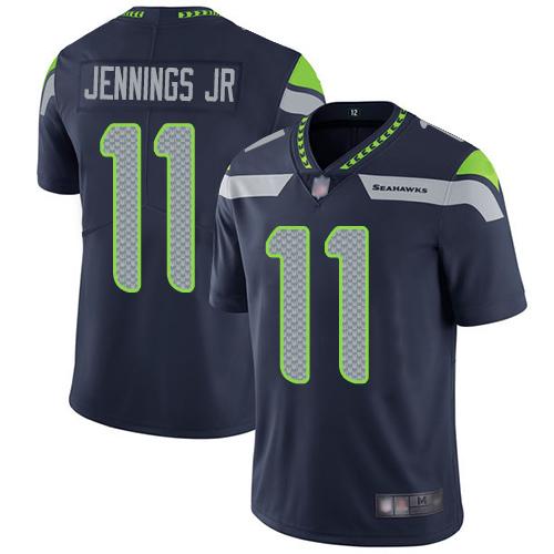 Nike Seattle Seahawks #11 Gary Jennings Jr. Steel Blue Team Color Stitched NFL Vapor Untouchable Limited Jersey