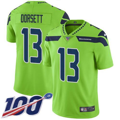 Nike Seattle Seahawks #13 Phillip Dorsett Green Stitched NFL Limited Rush 100th Season Jersey