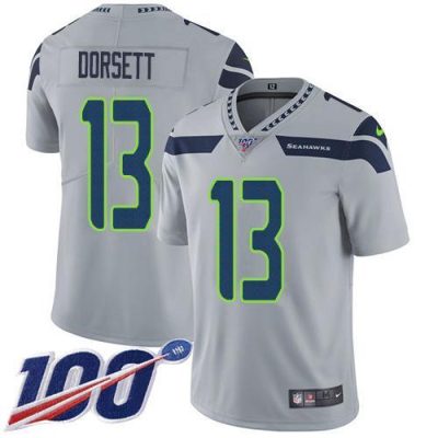 Nike Seattle Seahawks #13 Phillip Dorsett Grey Alternate Stitched NFL 100th Season Vapor Untouchable Limited Jersey
