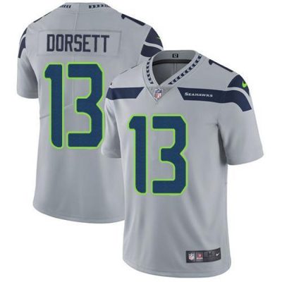Nike Seattle Seahawks #13 Phillip Dorsett Grey Alternate Stitched NFL Vapor Untouchable Limited Jersey