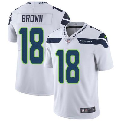 Nike Seattle Seahawks #18 Jaron Brown White Stitched NFL Vapor Untouchable Limited Jersey