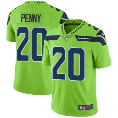 Nike Seattle Seahawks #20 Rashaad Penny Green Stitched NFL Limited Rush Jersey