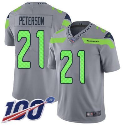 Nike Seattle Seahawks #21 Adrian Peterson Gray Stitched NFL Limited Inverted Legend 100th Season Jersey