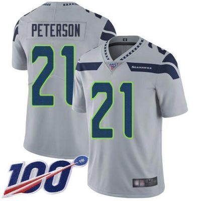 Nike Seattle Seahawks #21 Adrian Peterson Grey Alternate Stitched NFL 100th Season Vapor Untouchable Limited Jersey