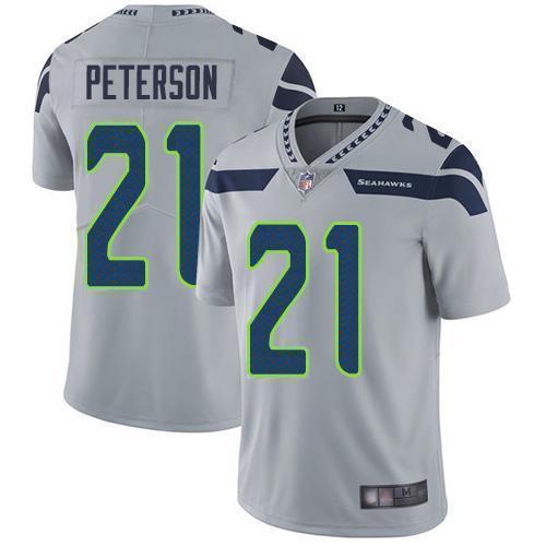 Nike Seattle Seahawks #21 Adrian Peterson Grey Alternate Stitched NFL Vapor Untouchable Limited Jersey