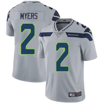 Nike Seattle Seahawks #2 Jason Myers Grey Alternate Stitched NFL Vapor Untouchable Limited Jersey