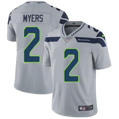 Nike Seattle Seahawks #2 Jason Myers Grey Alternate Stitched NFL Vapor Untouchable Limited Jersey