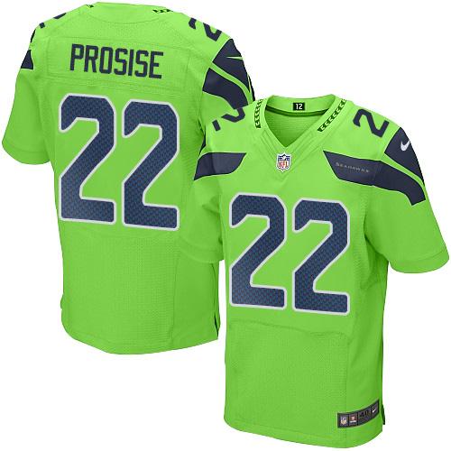 Nike Seattle Seahawks #22 C. J. Prosise Green Stitched NFL Elite Rush Jersey