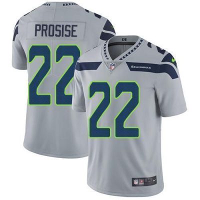 Nike Seattle Seahawks #22 C. J. Prosise Grey Alternate Stitched NFL Vapor Untouchable Limited Jersey